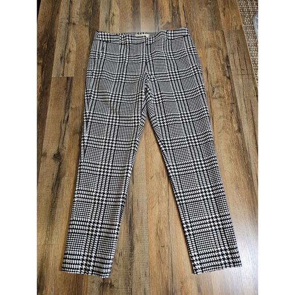 Michael Kors Pants - Michael Kors Houndstooth Trouser Pants Women's Size 10 Stretch Career Ankle